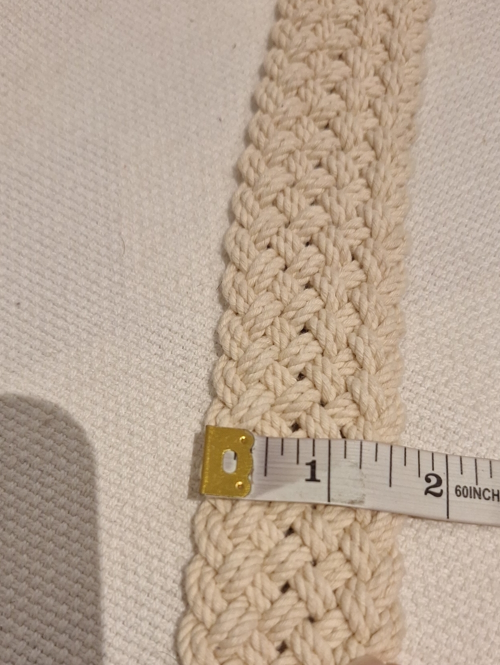 J. Crew Heritage Vintage Cream Woven Belt with Anchor Buckle - Picture 6 of 6